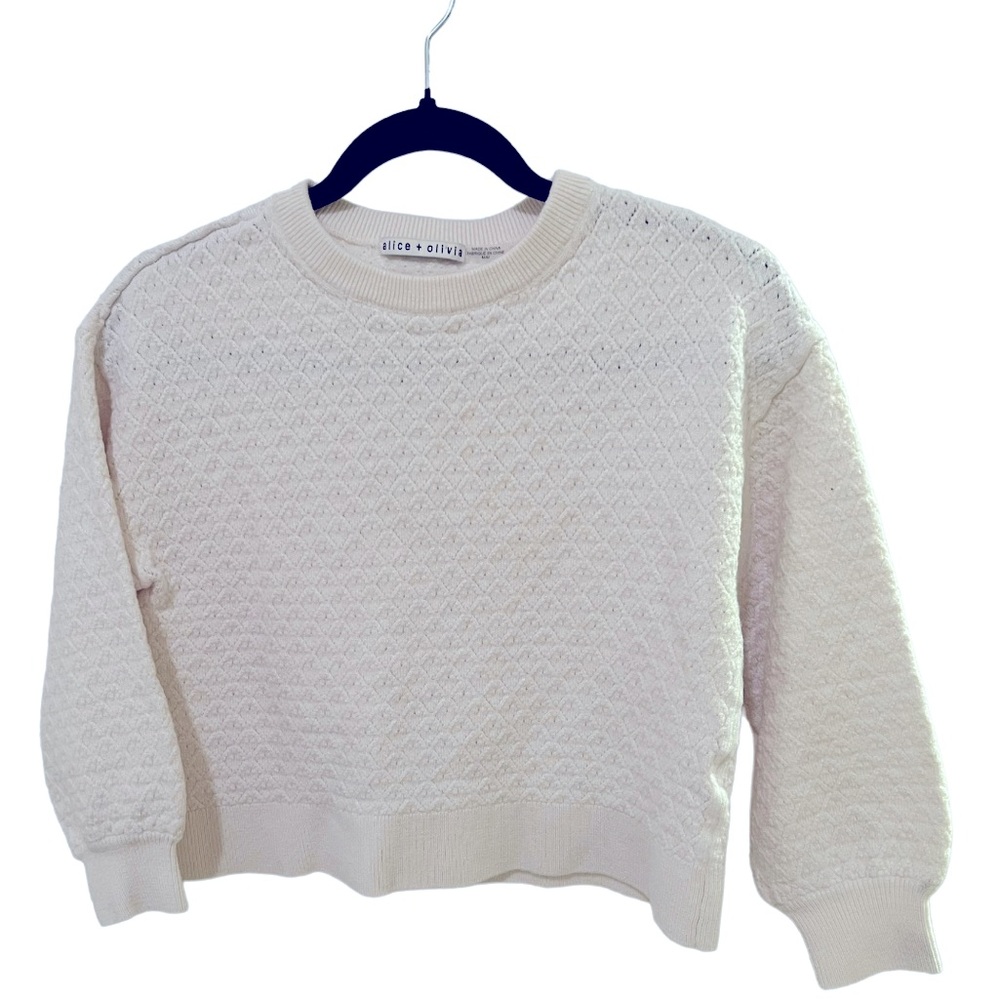 Alice + Olivia cable-knit cropped crew neck jumper 💖✨
